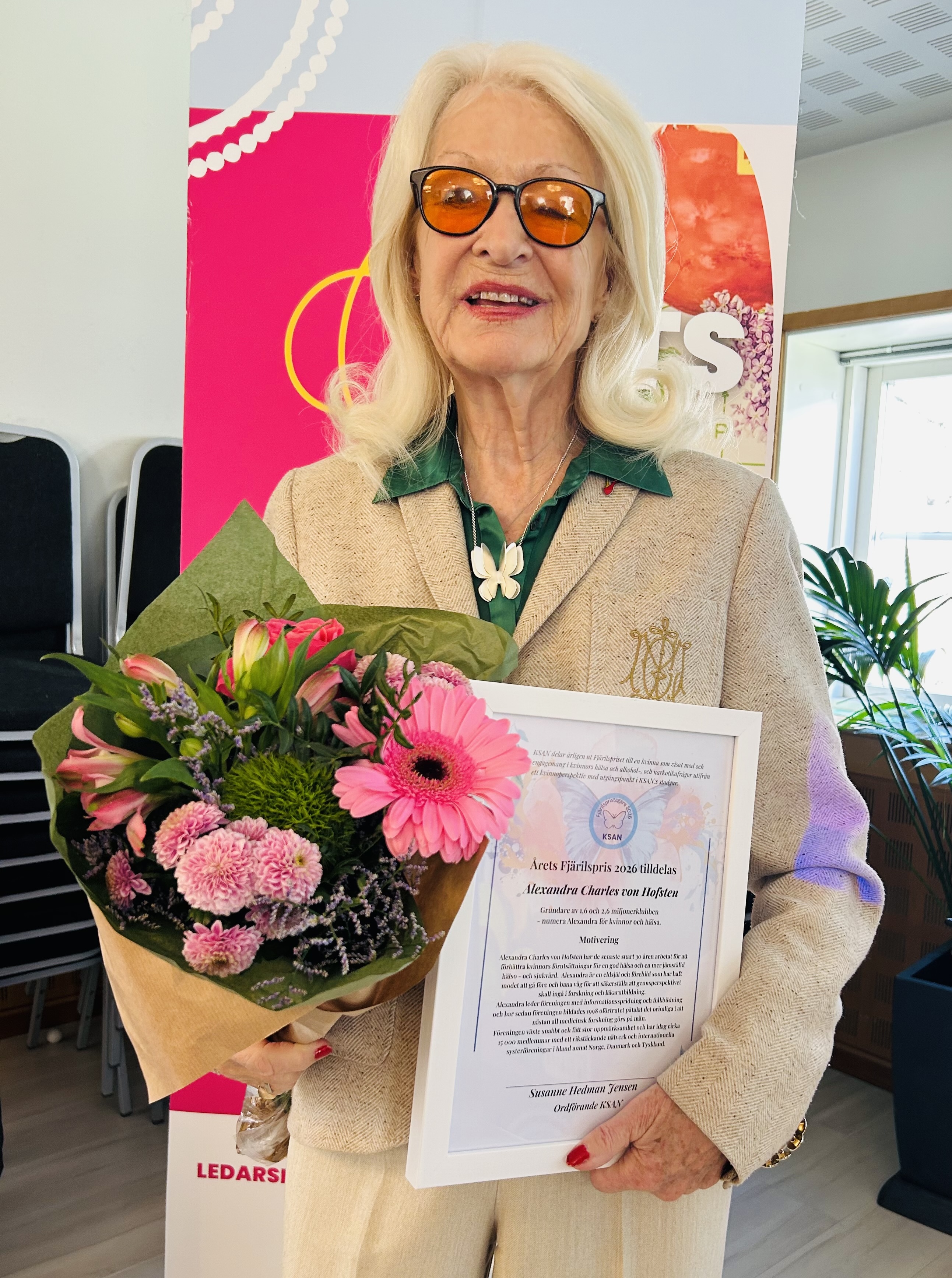 Alexandra Charles von Hofsten årets Fjärilsprismottagare 2026