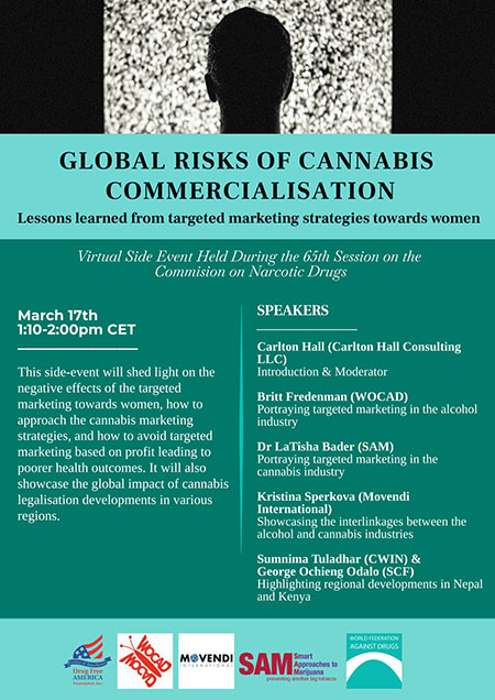 Flyer Global Risks of Cannabis Commercialisation WFAD 2022 liten