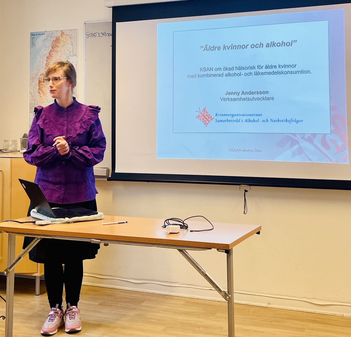 Jenny Andersson föreläser om äldre kvinnor och alkohol